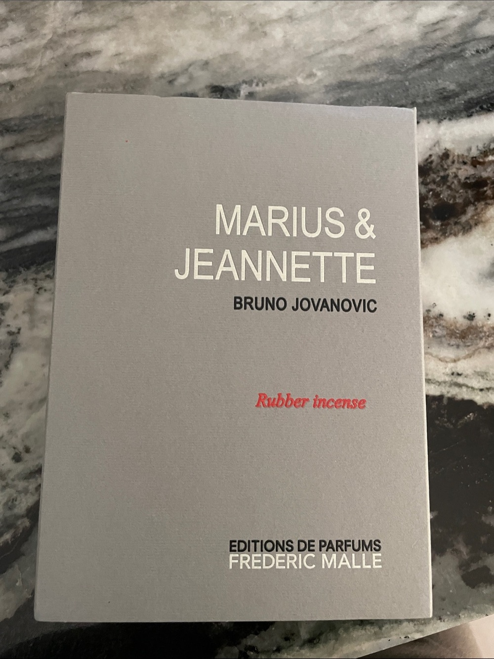 Frederic Malle rubber incense- Marius and Jeannette scent